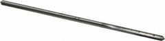 Made in USA - 0.134" High Speed Steel 4 Flute Chucking Reamer - Straight Flute, 0.119" Straight Shank, 7/8" Flute Length, 3-1/2" OAL - Makers Industrial Supply