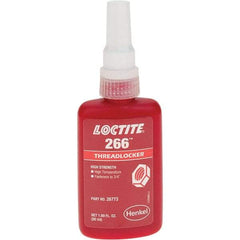 Loctite - 50 mL, Red, High Strength Threadlocker - Series 266 - Makers Industrial Supply