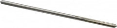 Made in USA - 0.1725" High Speed Steel 6 Flute Chucking Reamer - Straight Flute, 0.1645" Straight Shank, 1-1/8" Flute Length, 4-1/2" OAL - Makers Industrial Supply