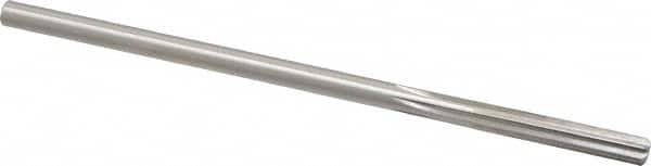 Made in USA - 7/32" High Speed Steel 6 Flute Chucking Reamer - Straight Flute, 0.2075" Straight Shank, 1-1/4" Flute Length, 5" OAL - Makers Industrial Supply