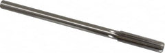 Made in USA - 0.447" High Speed Steel 6 Flute Chucking Reamer - Straight Flute, 0.373" Straight Shank, 1-3/4" Flute Length, 7" OAL - Makers Industrial Supply