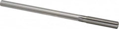 Made in USA - 0.477" High Speed Steel 6 Flute Chucking Reamer - Straight Flute, 0.4355" Straight Shank, 2" Flute Length, 8" OAL - Makers Industrial Supply