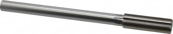 Made in USA - 0.811" High Speed Steel 8 Flute Chucking Reamer - Straight Flute, 5/8" Straight Shank, 2-1/2" Flute Length, 9-1/2" OAL - Makers Industrial Supply