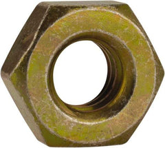 Made in USA - 1/4-20 UN Steel Right Hand Machine Screw Hex Nut - 7/16" Across Flats, 0.193" High, Cadmium-Plated Finish - Makers Industrial Supply