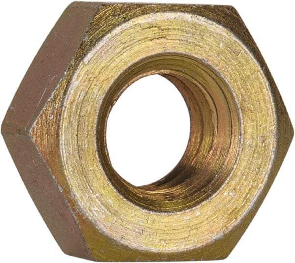 Made in USA - 5/16-18 UN Steel Right Hand Machine Screw Hex Nut - 9/16" Across Flats, 0.225" High, Cadmium-Plated Finish - Makers Industrial Supply