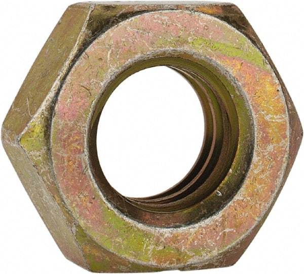 Made in USA - 3/8-16 UN Steel Right Hand Machine Screw Hex Nut - 5/8" Across Flats, 0.257" High, Cadmium-Plated Finish - Makers Industrial Supply