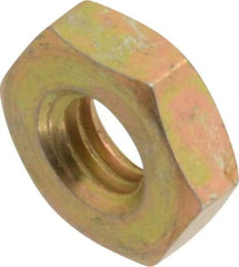 Made in USA - #10-32 UN Steel Right Hand Machine Screw Hex Nut - 11/32" Across Flats, 0.13" High, Cadmium-Plated Finish - Makers Industrial Supply