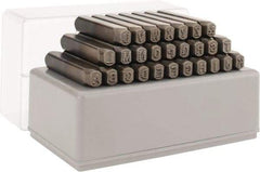 C.H. Hanson - 27 Piece, 3/16" Character Steel Stamp Set - Letters, Standard - Makers Industrial Supply