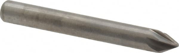 M.A. Ford - 3/16" Head Diam, 3/16" Shank Diam, 6 Flute 60° Solid Carbide Countersink - Bright Finish, 1-1/2" OAL, 0.04" Nose Diam, Single End, Straight Shank, Right Hand Cut - Makers Industrial Supply