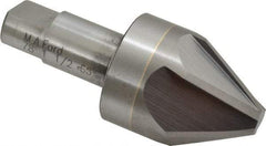 M.A. Ford - 1-1/2" Head Diam, 3/4" Shank Diam, 6 Flute 60° Solid Carbide Countersink - Bright Finish, 3-1/2" OAL, 0.43" Nose Diam, Single End, Straight Shank, Right Hand Cut - Makers Industrial Supply