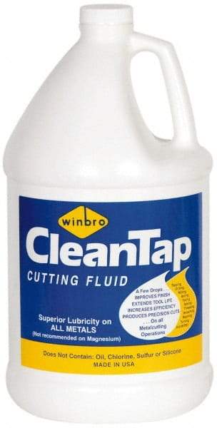 Winfield Brooks - CleanTap, 1 Gal Bottle Cutting & Tapping Fluid - Water Soluble, For Machining - Makers Industrial Supply