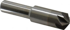 M.A. Ford - 1/2" Head Diam, 3/8" Shank Diam, 6 Flute 120° Solid Carbide Countersink - Bright Finish, 2-1/8" OAL, 0.15" Nose Diam, Single End, Straight Shank, Right Hand Cut - Makers Industrial Supply