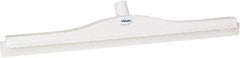 Vikan - 24" Rubber Blade Floor Squeegee - Double Edge, White, Plastic Holder - Makers Industrial Supply