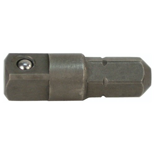 Hex to Square 1/4″ Socket Bit Adapter 1/4″ Drive 1/4″ Bit 25 mm Overall Length - Makers Industrial Supply