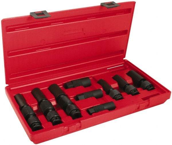 Proto - 9 Piece 3/8" Drive Standard Deep Socket Set - 6 Points, 9/16 to 13/16", Inch Measurement Standard - Makers Industrial Supply