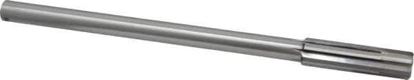 Made in USA - 9/16" Carbide-Tipped 6 Flute Chucking Reamer - Straight Flute, 7/16" Straight Shank, 2" Flute Length, 8" OAL - Makers Industrial Supply