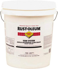 Rust-Oleum - 5 Gal Can Satin Clear Floor Coating - 150 to 300 Sq Ft/Gal Coverage, 37 g/L VOC Content - Makers Industrial Supply