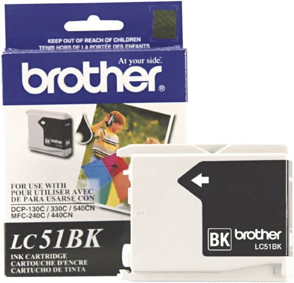 Brother - Black Ink Cartridge - Use with Brother DCP-130C, 330C, 350C, intelliFAX-1360, 1860C, 1960C, 2480C, 2580C, MFC-230C, 240C, 440CN, 465CN, 665CW, 685CW, 845CW, 885CW, 3360C, 5460CN, 5860CN - Makers Industrial Supply