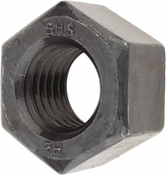 Value Collection - 3/4-10 UNC Steel Right Hand Heavy Hex Nut - 1-1/4" Across Flats, 47/64" High, Uncoated, 2B Class of Fit - Makers Industrial Supply