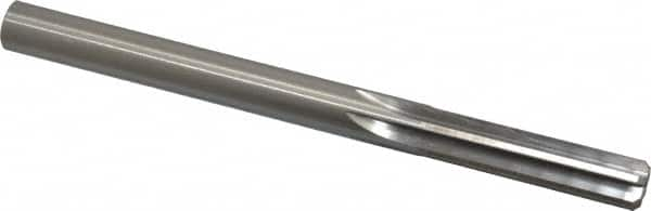 Made in USA - 0.4385" High Speed Steel 6 Flute Chucking Reamer - Straight Flute, 0.4385" Straight Shank, 1-3/4" Flute Length, 5-1/2" OAL - Makers Industrial Supply