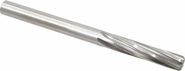 Made in USA - 27/64" High Speed Steel 6 Flute Chucking Reamer - Spiral Flute, 27/64" Straight Shank, 1-3/4" Flute Length, 5-3/8" OAL - Makers Industrial Supply