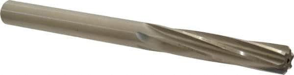 Made in USA - 0.4355" High Speed Steel 6 Flute Chucking Reamer - Spiral Flute, 0.4355" Straight Shank, 1-3/4" Flute Length, 5-1/2" OAL - Makers Industrial Supply