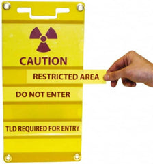 NMC - 16-1/2" Long x 8" Wide, Rigid Plastic Safety Sign - Rectangle, 0.01" Thick, Use for Hazardous Materials - Makers Industrial Supply