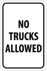 NMC - "Not an Exit", 18" Wide x 24" High, Aluminum Parking Lot Traffic Signs - 0.08" Thick, Black on White, High Intensity Reflectivity, Rectangle, Post Mount - Makers Industrial Supply