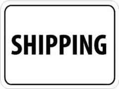 NMC - "Shipping", 24" Wide x 18" High, Aluminum Parking Lot Traffic Signs - 0.08" Thick, Black on White, High Intensity Reflectivity, Rectangle, Post Mount - Makers Industrial Supply