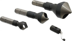 Vargus - 4 Piece, 5/16 to 13/16" Head Diam, Single End Countersink Set - Makers Industrial Supply