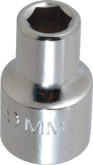 Proto - 1/2" Drive, Standard Hand Socket - 6 Points, 1-1/2" OAL, Alloy Steel, Chrome Finish - Makers Industrial Supply