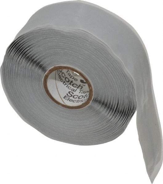 3M - 1" x 30', Gray Silicone Electrical Tape - Series 70HDT, 20 mil Thick, 600 V/mil Dielectric Strength - Makers Industrial Supply