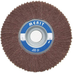 Merit Abrasives - 6" Diam, 60 Grit Ceramic Unmounted Flap Wheel - 1" Hole, 3" Wide, Coated, Medium Grade, 6,000 Max RPM , Cloth Backing - Makers Industrial Supply