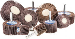 Merit Abrasives - 10 Piece Flap Wheel Kit - Contains Wheels Mounted on 1/4" Shank - Makers Industrial Supply