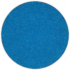 Merit Abrasives - 2" Disc Diam, 60 Grit, Zirconia Alumina Quick Change Disc - Type R Attaching System, Coated, Blue, Medium Grade, 30,000 RPM - Makers Industrial Supply