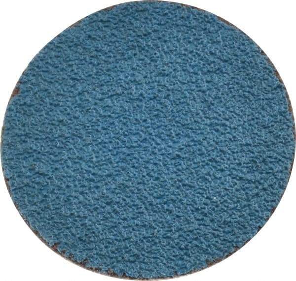 Merit Abrasives - 1-1/2" Disc Diam, 60 Grit, Zirconia Alumina Quick Change Disc - Type R Attaching System, Coated, Blue, Medium Grade, 30,000 RPM - Makers Industrial Supply