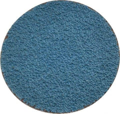 Merit Abrasives - 1-1/2" Disc Diam, 60 Grit, Zirconia Alumina Quick Change Disc - Type R Attaching System, Coated, Blue, Medium Grade, 30,000 RPM - Makers Industrial Supply