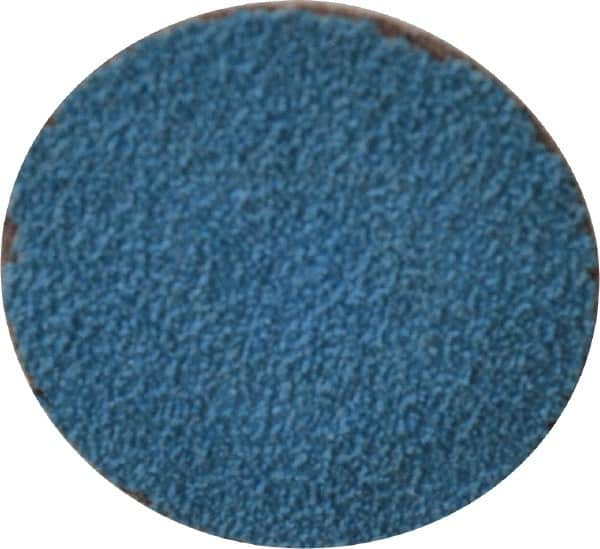 Merit Abrasives - 1-1/2" Disc Diam, 60 Grit, Zirconia Alumina Quick Change Disc - Type S Attaching System, Coated, Blue, Medium Grade, 30,000 RPM - Makers Industrial Supply