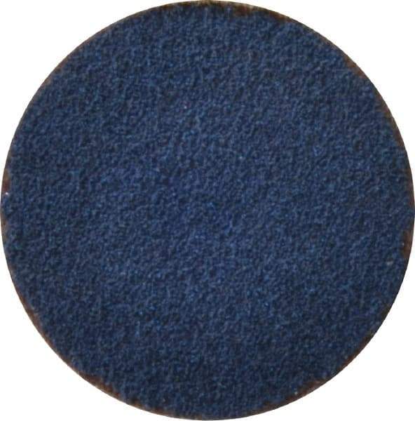 Merit Abrasives - 1-1/2" Disc Diam, 80 Grit, Zirconia Alumina Quick Change Disc - Type S Attaching System, Coated, Blue, Medium Grade, 30,000 RPM - Makers Industrial Supply