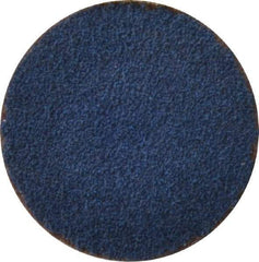 Merit Abrasives - 1-1/2" Disc Diam, 80 Grit, Zirconia Alumina Quick Change Disc - Type S Attaching System, Coated, Blue, Medium Grade, 30,000 RPM - Makers Industrial Supply