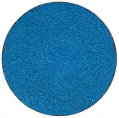 Merit Abrasives - 2" Disc Diam, 80 Grit, Zirconia Alumina Quick Change Disc - Type S Attaching System, Coated, Blue, Medium Grade, 30,000 RPM - Makers Industrial Supply