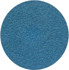 Merit Abrasives - 3" Disc Diam, 50 Grit, Zirconia Alumina Quick Change Disc - Type S Attaching System, Coated, Blue, Coarse Grade, 20,000 RPM - Makers Industrial Supply