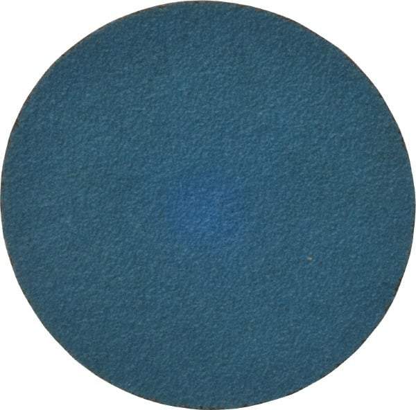 Merit Abrasives - 3" Disc Diam, 60 Grit, Zirconia Alumina Quick Change Disc - Type S Attaching System, Coated, Blue, Medium Grade, 20,000 RPM - Makers Industrial Supply