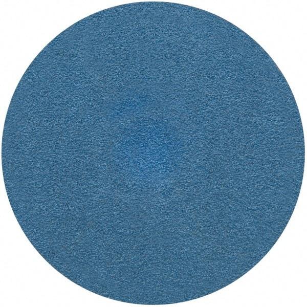 Merit Abrasives - 3" Disc Diam, 80 Grit, Zirconia Alumina Quick Change Disc - Type S Attaching System, Coated, Blue, Medium Grade, 20,000 RPM - Makers Industrial Supply