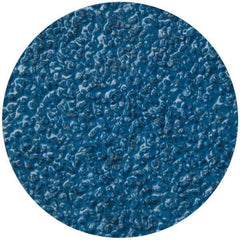 Merit Abrasives - 1-1/2" Disc Diam, 36 Grit, Zirconia Alumina Quick Change Disc - Type R Attaching System, Coated, Blue, Very Coarse Grade, 30,000 RPM - Makers Industrial Supply