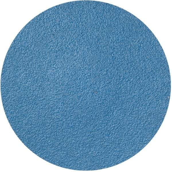 Merit Abrasives - 3" Disc Diam, 80 Grit, Zirconia Alumina Quick Change Disc - Type R Attaching System, Coated, Blue, Medium Grade, 20,000 RPM - Makers Industrial Supply