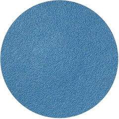 Merit Abrasives - 3" Disc Diam, 80 Grit, Zirconia Alumina Quick Change Disc - Type R Attaching System, Coated, Blue, Medium Grade, 20,000 RPM - Makers Industrial Supply