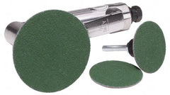 Merit Abrasives - 1" Disc Diam, 120 Grit, Zirconia Alumina Quick Change Disc - Type R Attaching System, Coated, Green, Fine Grade, 40,000 RPM, R801 Series - Makers Industrial Supply