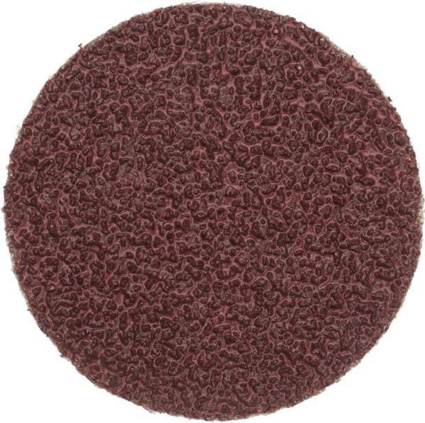 Merit Abrasives - 2" Diam, 36 Grit Aluminum Oxide Adhesive PSA Disc - Very Coarse, Black, Cloth Backing, Flexible - Makers Industrial Supply