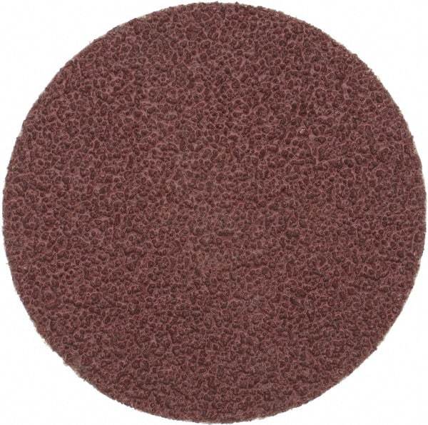 Merit Abrasives - 3" Diam, 36 Grit Aluminum Oxide Adhesive PSA Disc - Very Coarse, Black, Cloth Backing, Flexible - Makers Industrial Supply